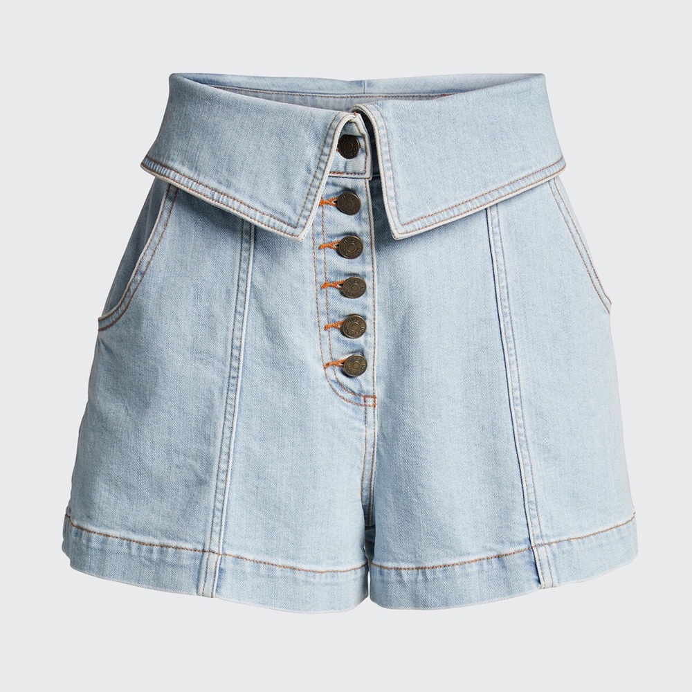 NEW Ulla Johnson • Kase Foldover Denim Shorts
